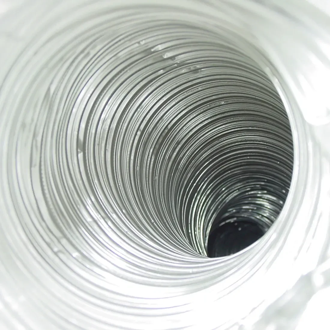 Clean smooth interior of a dryer duct after cleaning